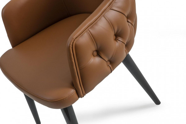 Chestefield Stuhl mit Armlehnen Designer Esszimmer Modern Einrichtung