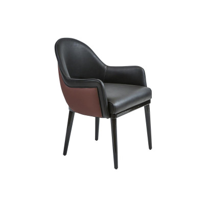 Schwarz Stuhl mit Armlehnen Modern Esszimmer Luxus Einrichtung Polstersitz