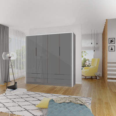 Mehrzweck Regale Schrank Regal Spiegel Garderobe Aufbewahrungs Kleiderschrank