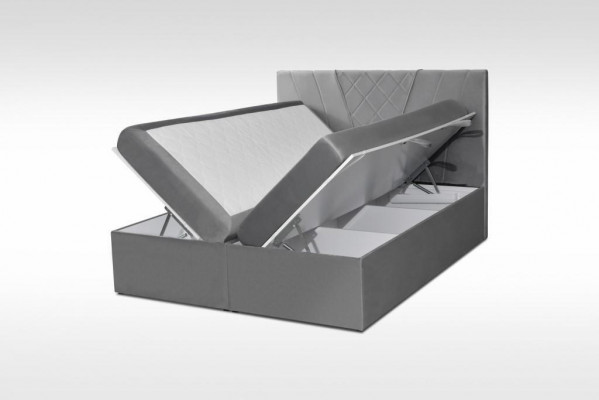 Doppelbett Polster Bett Grau 180x200 Betten Luxus Design Möbel Schlafzimmer Neu