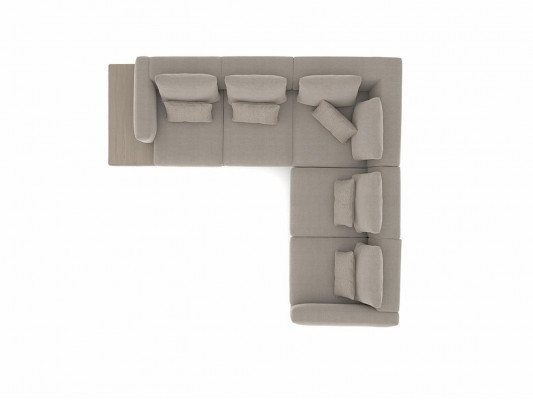 Polstermöbel Luxus Ecksofa L-Form Wohnzimmer Grau Sofa Couch Couchtisch