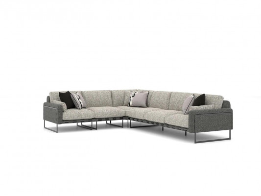 Design Ecksofa Modern Wohnzimmer Couch Textil Polster Sofas Neu Garnitur