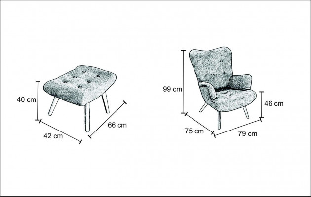 Relax Textil Hocker Ohrensessel Club Sofa Möbel Sessel Designer Stuhl Polster