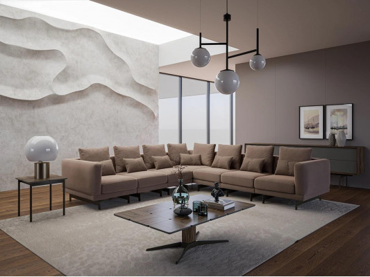 Wohnzimmer Garnitur 3tlg Einrichtung Holz Couchtisch Designer Beistelltisch