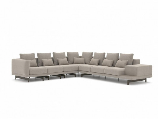 Designer Sofa Couch Ecksofa L-FormTextil Polster Garnitur Wohnzimmer Couchtisch