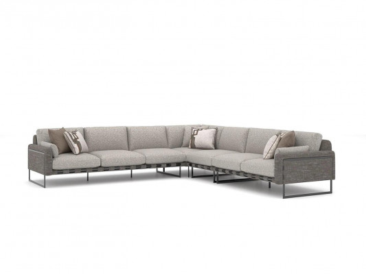 Modern Polster Sofa L-Form Textil Wohnzimmer Einrichtung Luxus Design Sitzer