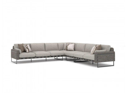 Modern Polster Sofa L-Form Textil Wohnzimmer Einrichtung Luxus Design Sitzer