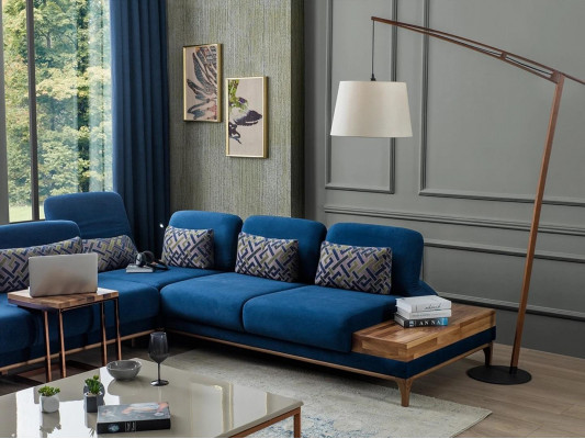 Ecksofa L Form Sofa Couch Design Wohnzimmer Polster Textil Modern Eck Garnitur