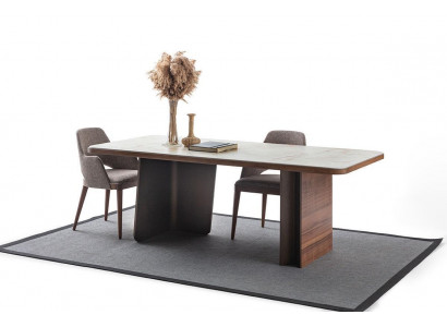  Esszimmer-Set 5tlg. Esstisch 4x Stühle Modern Design Braun Luxus Set