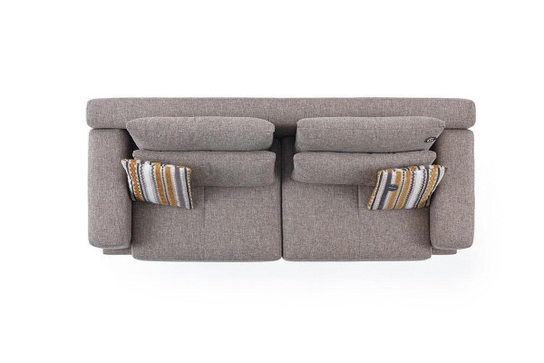  3-Sitzer Modern Stil Designer Wohnzimmer Stoffsofa mit Kissen Rückenkissen