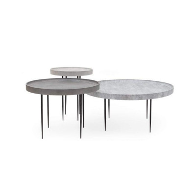  Natürliches Holz-Couchtisch-Trio, umweltfreundlich für das Wohnzimmer
