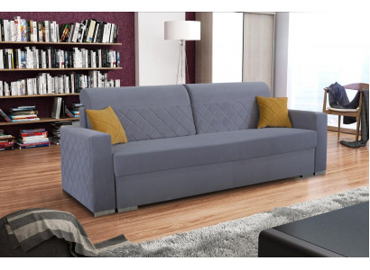 Sofa 3 Sitzer Stoff Sofas Couch Grau Luxus Polster Moderne Dreisitzer Möbel Neu