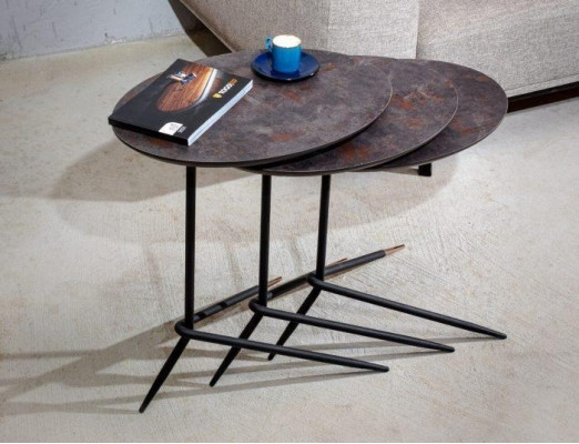  Set aus 3x Beistelltischen in modernem Design - Akzente für Ihr Zuhause