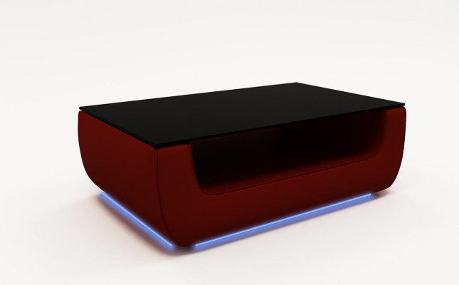 Glastisch Design Tische Moderner Couch Sofa Wohnzimmer Leder Beistell
