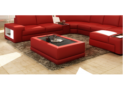 Luxus Couchtische Polser Leder Designer Wohnzimmer Beistelltisch Tische