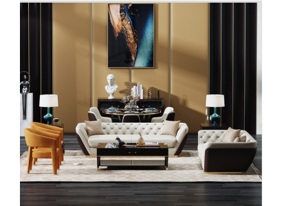 Sofagarnitur Garnituren Set Design Sofas Polster Couchen 3 + 2 Sitz