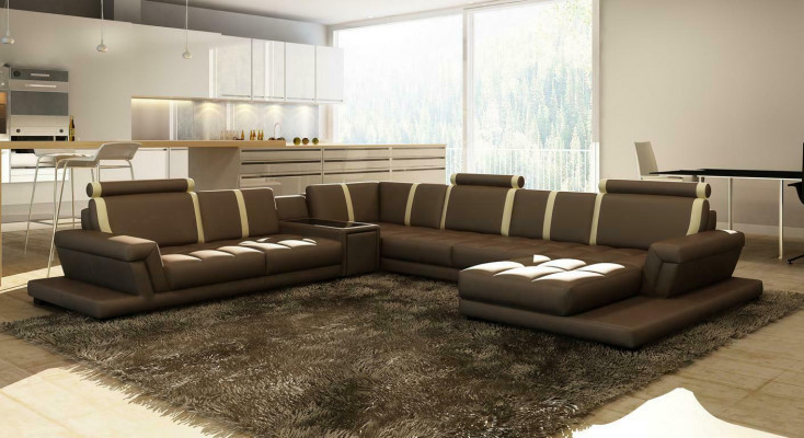 Ledersofa Sofa Couch Polster Wohnlandschaft Designer Ledersofa
