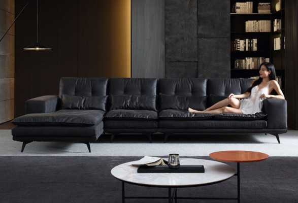 Wohnlandschaft Design Ecksofa Textil Leder Neu Sofas L Form Sofa Couch