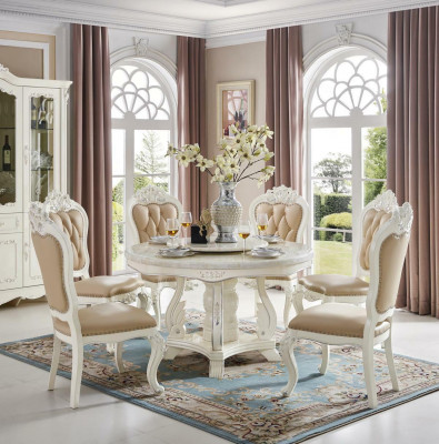 Design Rund Tisch 6x Stühle Esszimmer Sitz Polster Tische Garnitur Massivholz