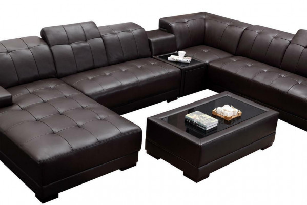XXL Leder Big Wohnzimmer Sofa Couch Ecksofa Sofas Couchen Polster