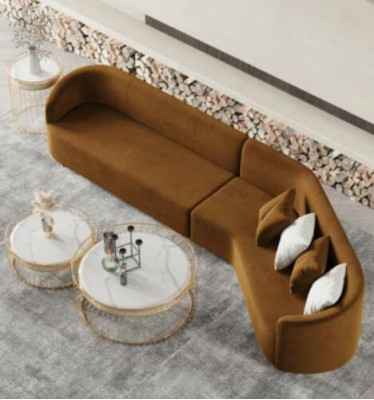 Ecksofa L-form Wohnlandschaft Relax Sitz Design Couch Lounge Sofas Samt Sofa