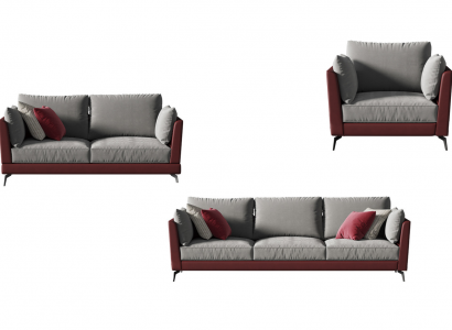 Sofagarnitur 3+2+1 Sitzer Stoff Textil Wohnlandschaft Sofas Couchen Polster