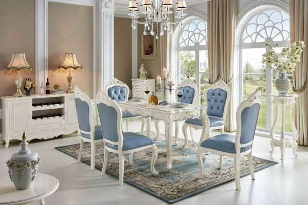 Klassische Barock Sets 4x Garnitur Chesterfield Stühle Gruppe Massivholz