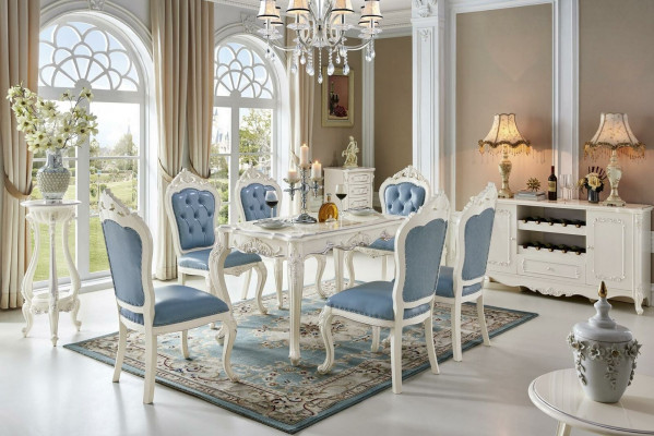 Klassische Barock Sets 4x Garnitur Chesterfield Stühle Gruppe Massivholz