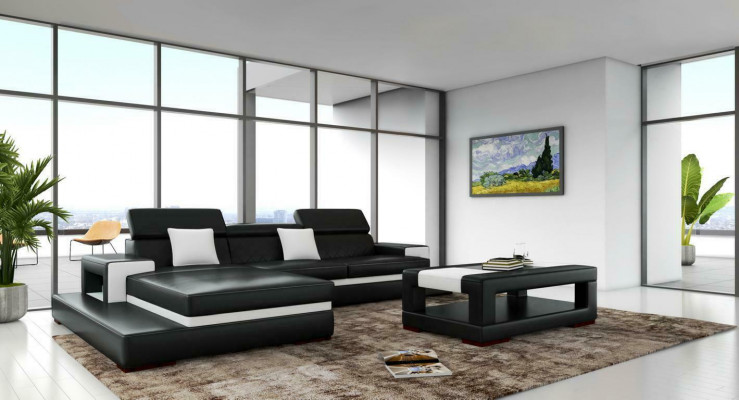 XXL Ledersofa Ecksofa Design Big Sofa Couch Polster Eck Sitz Garnitur