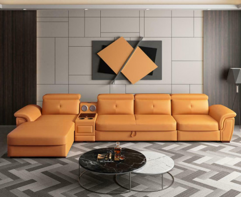Sofa Couch Ecksofa L-form Polster Modern Sitz Relax Luxus Möbel Wohnlandschaft