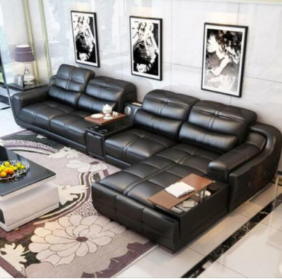 Sofa Couch Ecksofa L-form Polster Modern Relax Sitz Luxus Möbel Wohnlandschaft