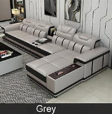 Wohnlandschaft Ecksofa L-form Eck Polstersofa Sitz Design Couch Sofas Kunstleder