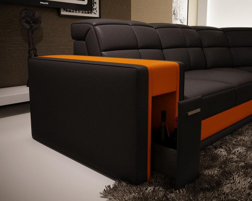 Design Ecken Big Polster Eck Sofa Couch Leder Sofas Garnitur XXL
