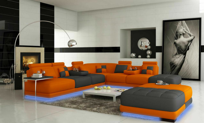 XXL Designer Wohnlandschaft Polster L Form Ecksofa Eck Garnitur Sofa