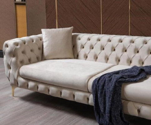 Dreisitzer Sofa Luxus Chesterfield 3 Sitzer Couches Grau Sofas Samt Neu Couch