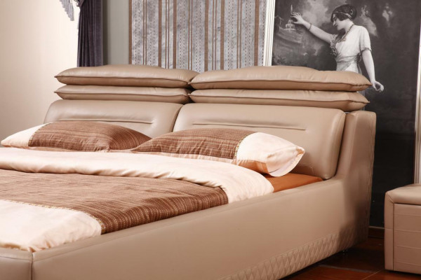 Modernes Design Bett XXL Luxus Hotel Betten Stil Doppel Leder 140 160