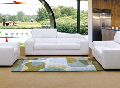 Sofagarnitur Design Couch 3+2 Set Polster Leder Dekorative Sofa Wohnzimmer
