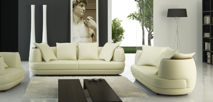 Sofagarnitur Design Couch 3+2 Set Polster Leder Sofa Wohnzimmer Garnituren
