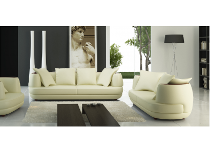 Sofagarnitur Design Couch 3+2 Set Polster Leder Sofa Wohnzimmer Garnituren