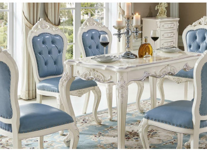 Barock Esstisch Tisch Esszimmer Wohnzimmer Gruppe Garnitur Holz Design
