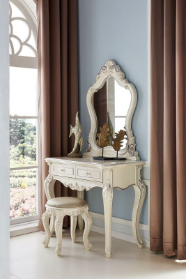 Schminktisch Spiegel Komplett Set Kommode Hocker Schlafzimmer Neu
