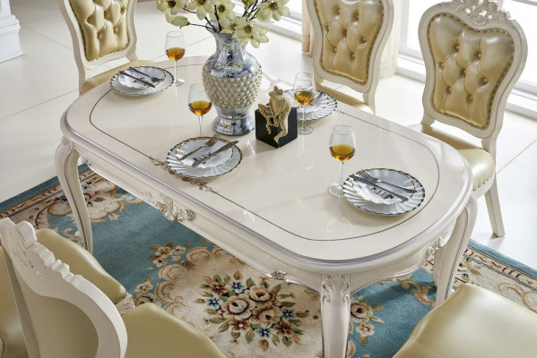 Klassische Tisch Massivholz Essgarnitur Möbel Esszimmer Set 7tlg. Essgruppe