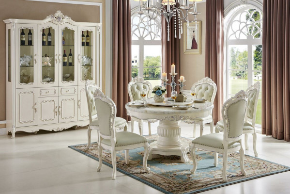 Design Rund Sessel Stühle Polster Tisch 4x Esszimmer Sitz Massivholz