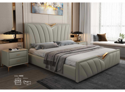 Designer Bett Schlafzimmer Betten Leder Hotel Luxus Polster Italienische Möbel