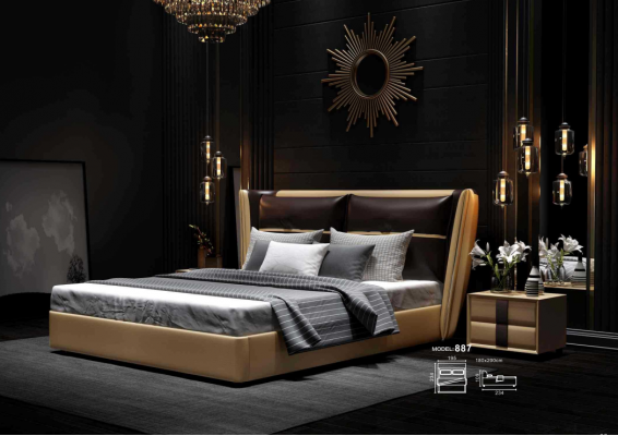Luxus designer Hotel Bett Schlafzimmer Polster Betten Doppel Bett
