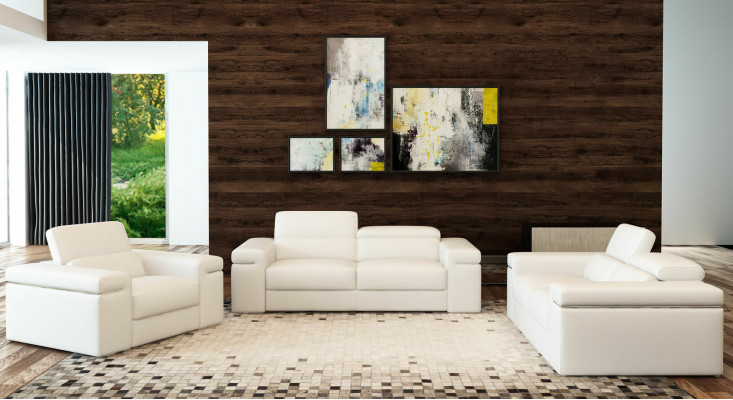 Sofagarnitur Couch Polster Leder Sofa Wohnzimmer Sitz 3+2+1 Set Garnituren