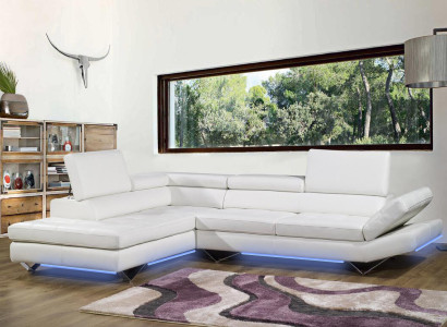 Multifunktions Ecksofa Couch Polster Eckgarnitur Leder Sofa Sofas Couchen