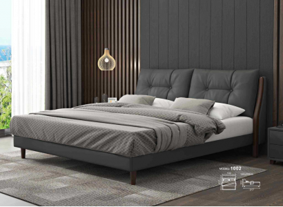 Hotelbett Luxus Design Betten Polster Holz Leder Schlafzimmer 180x200