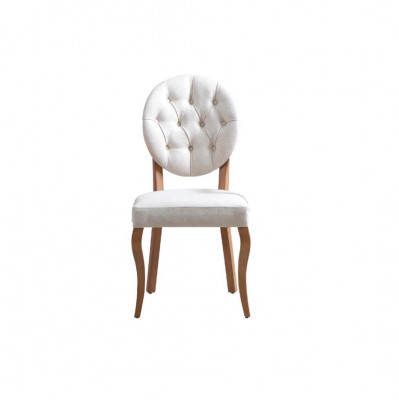 Weißer Chesterfield Polsterstuhl Designer Esszimmer Sitzstühle Luxus Einsitzer