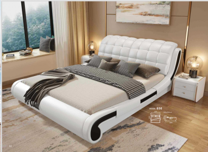 Doppelbett Bett Ehebett Design Polsterbett Designbett Leder Betten